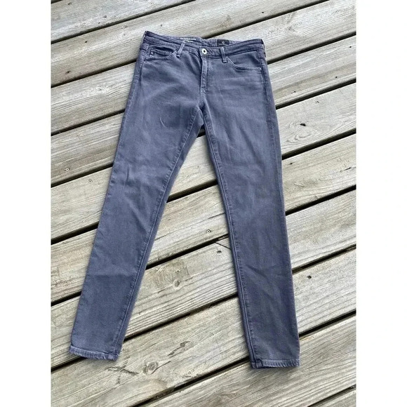 Adriano Goldschmied The Legging Super Skinny Ankle Gray Grey Women's Size 26 AG - Picture 1 of 5